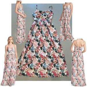 NWT Sachin + Babi Sienna Floral Gown Sz 6 Color Antico Botanico